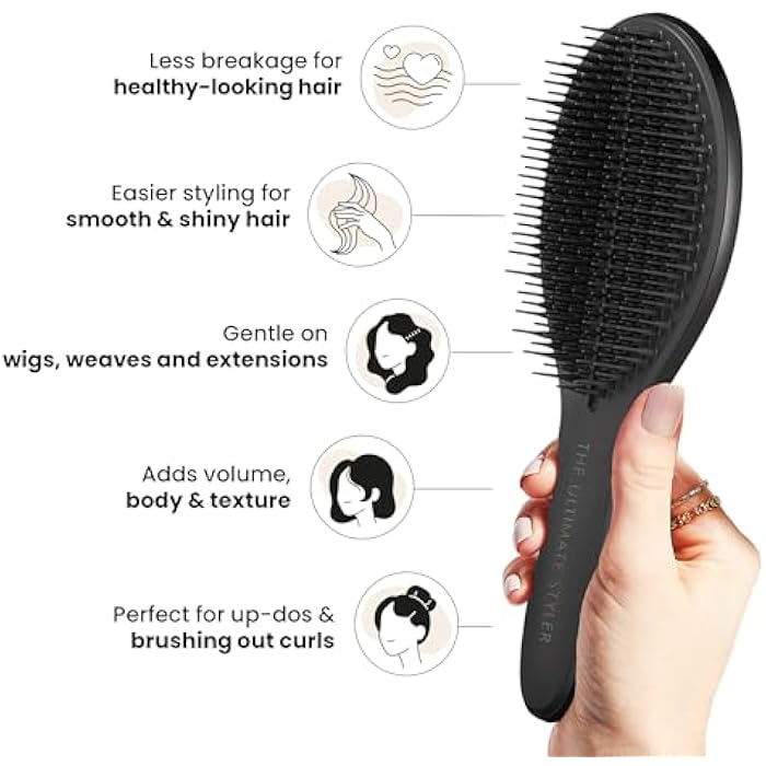 Tangle Teezer Wet Detangler The Ultimate Styler Black... - Image 4